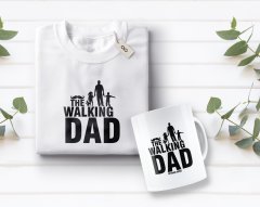 Kişiye Özel The Walking Dad Tasarımlı Beyaz Tişört ve Kupa Seti-1