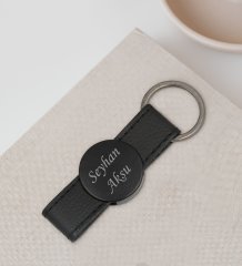BK Gift Kişiye Özel İsimli 2405 Metal Suni Deri Anahtarlık