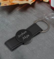BK Gift Kişiye Özel İsimli 2405 Metal Suni Deri Anahtarlık