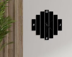 BK Home Dekoratif 45cm Ahşap Duvar Saati-83