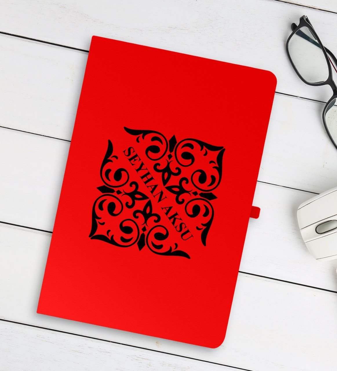 Kişiye Özel İsimli Kırmızı Defter - 10