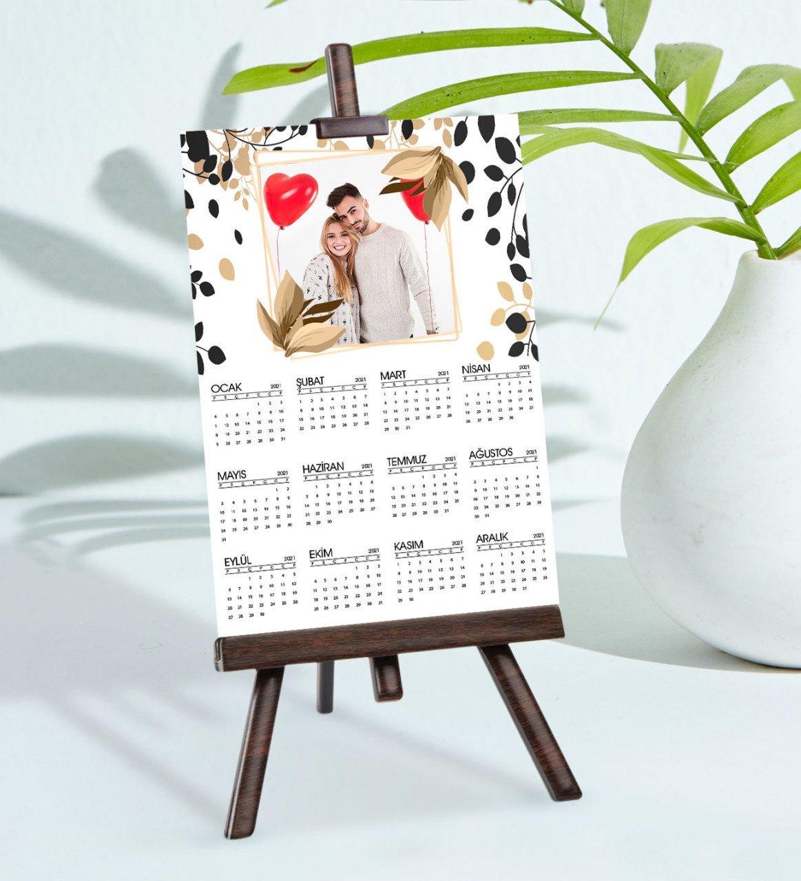BK Gift Kişiye Özel 15x21 cm Fotoğraf Kartlı Şövaleli 2023 Takvim -9