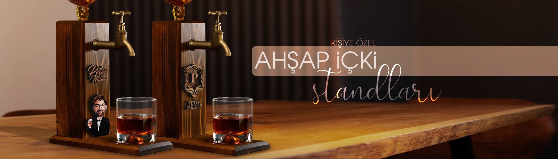 ahşap içki standı