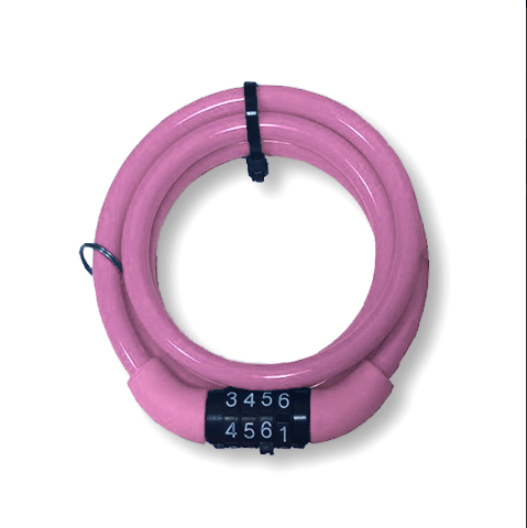 BİSİKLET KİLİT LUKID ŞİFRELİ 8*100mm PEMBE