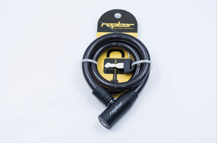 RAPTOR - Halat Kilit - 12x80 Anahtarlı Siyah