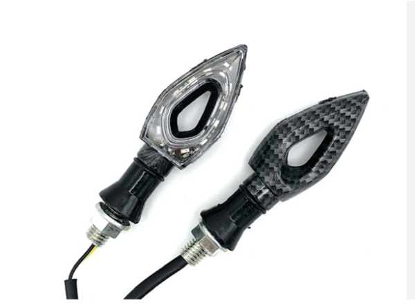 MOTOSİKLET  LED KARBON DESEN DELİKLİ SİNYAL SARI 1 ÇİFT