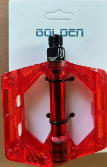BİSİKLET PEDALI FP - 812 ŞEFFAF KIRMIZI PLATFORM PEDAL BİLYALI