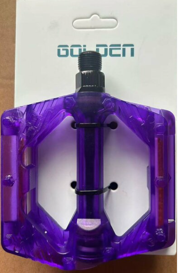 BİSİKLET PEDALI FP - 812 ŞEFFAF MOR PLATFORM PEDAL BİLYALI
