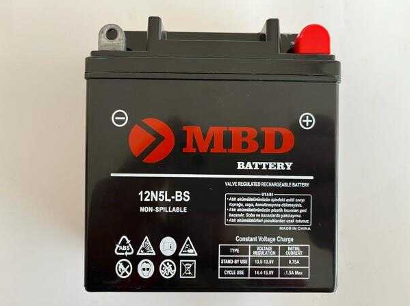 MOTOSİKLET AKÜSÜ 12N5L-BS DİK CUP-YBR 125 UYUMLU