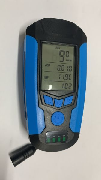 XBYC 6029-1 BİSİKLET FAR-KORNA-KM-ALARM mavi