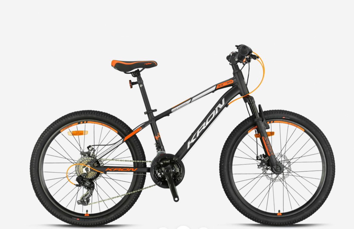 KRON XC75 V-FREN 24 JANT 13cm KADRO SİYAH-TURUNCU BİSİKLET