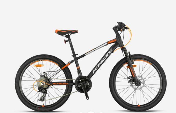 KRON XC75 V-FREN 24 JANT 13cm KADRO SİYAH-TURUNCU BİSİKLET