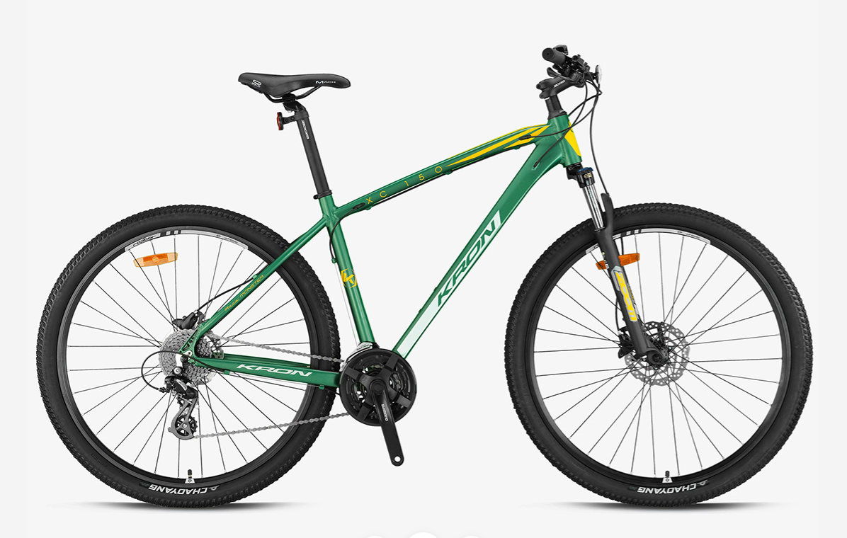 KRON XC150 HD 24 VİTES 29 JANT 17cm KADRO YEŞİL-SARI BİSİKLET