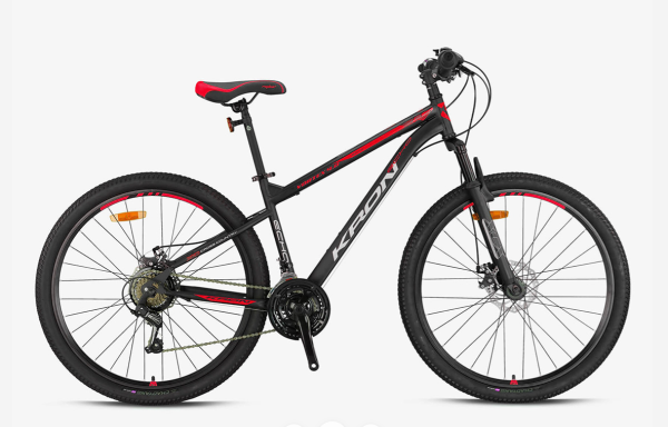 KRON VORTEX 4.0 MD 27,5 JANT 15cm KADRO SİYAH-KIRMIZI BİSİKLET