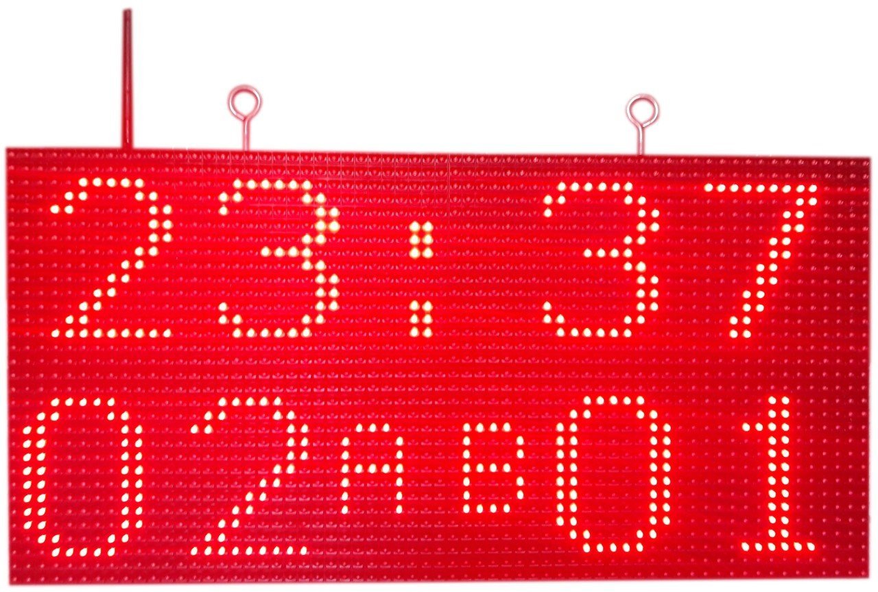 PROFESYONEL KABLOSUZ HALI SAHA FUTBOL SKORBORD LED PANOSU 64X32CM