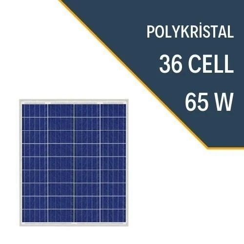 65W POLiKRİSTAL GÜNEŞ PANELİ