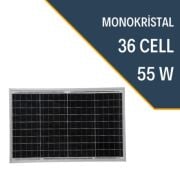 55W MONOKRİSTAL GÜNEŞ PANELİ