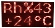 UZAKTAN KUMANDALI DİJİTAL SAAT TERMOMETRE NEM 64X32CM LED PANOSU-MOD SEÇİMLİ