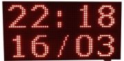 UZAKTAN KUMANDALI DİJİTAL SAAT TERMOMETRE NEM 64X32CM LED PANOSU-MOD SEÇİMLİ