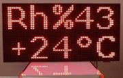 UZAKTAN KUMANDALI DİJİTAL SAAT TERMOMETRE NEM 64X32CM LED PANOSU-MOD SEÇİMLİ