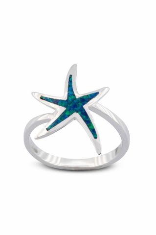 Deniz Yıldızı Opal Gümüş Yüzük