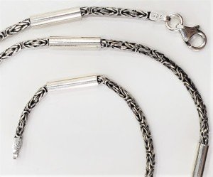 Yuvarlak Parçalı Kral Model Gümüş Zincir