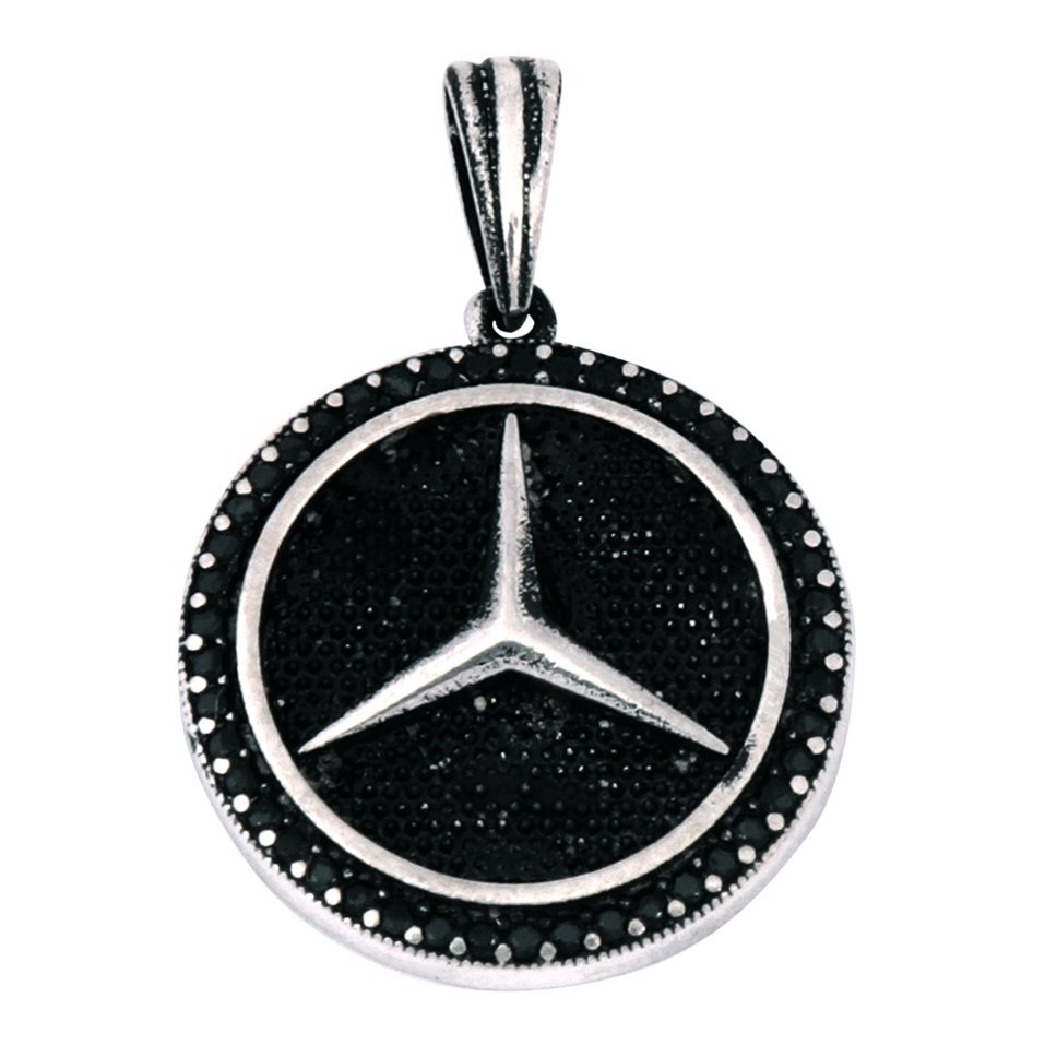 Mercedes Model Gümüş Kolye Ucu