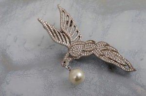 Uçan Kuş Model Gümüş Broş