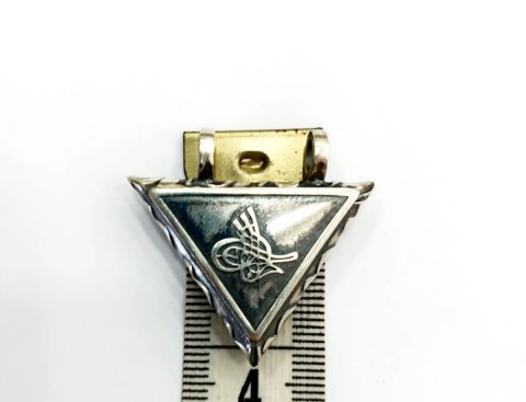Osmanlı Tuğra Üçgen Model Gümüş Cevşen