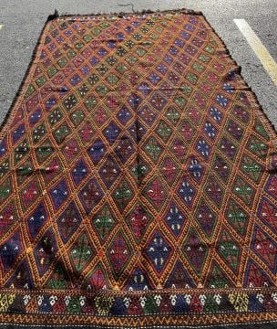 El Dokuma Kök Boya Kilim