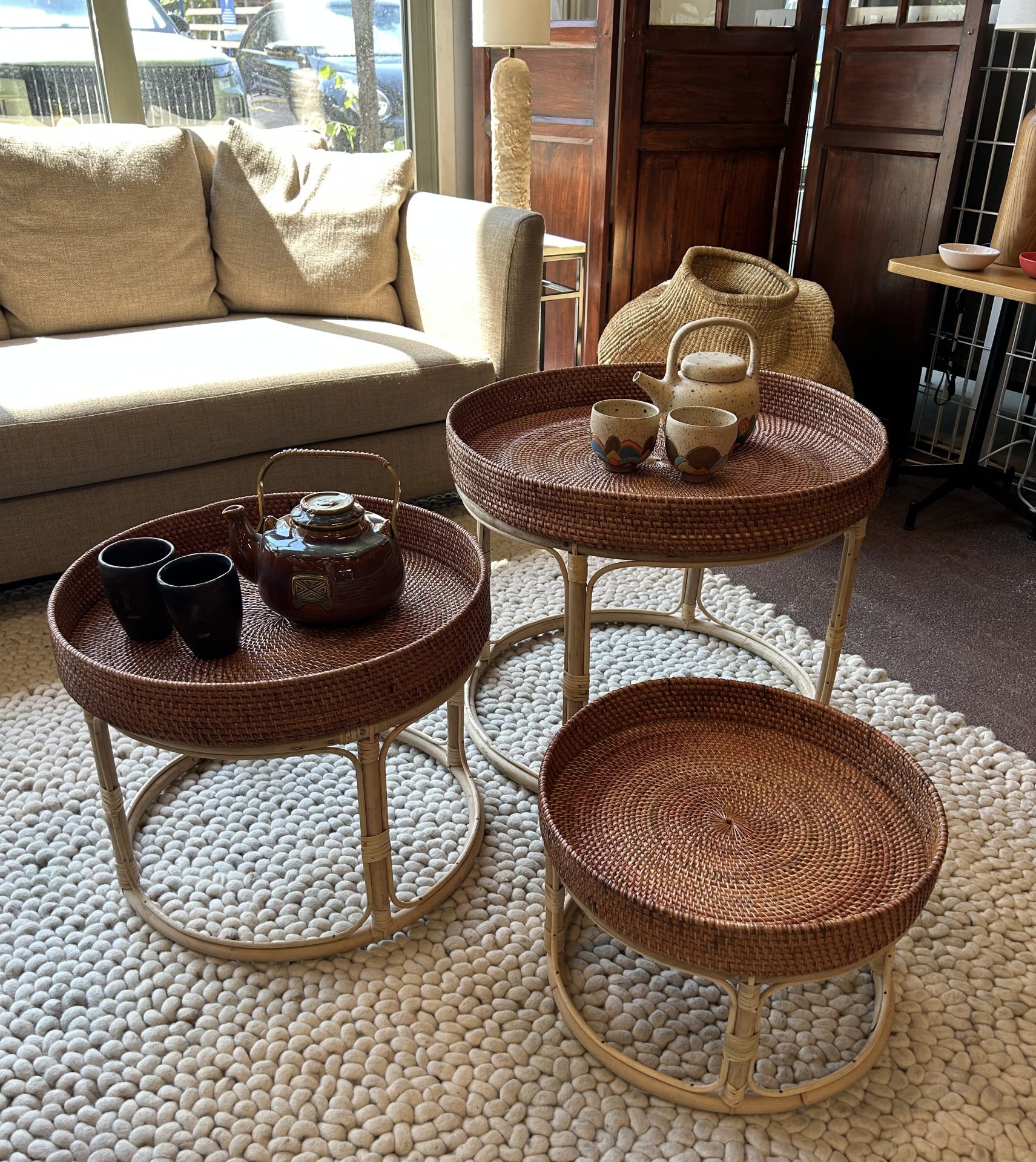 Rattan 3'lü Sehpa