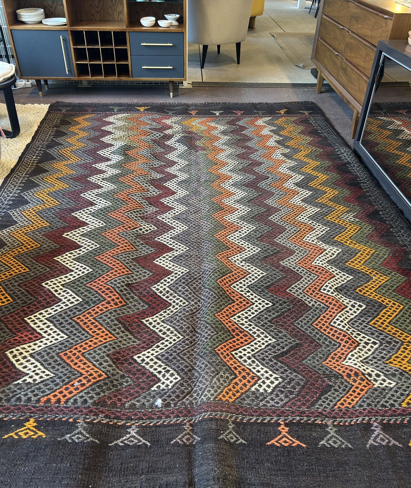 El Dokuma Kök Boya Kilim