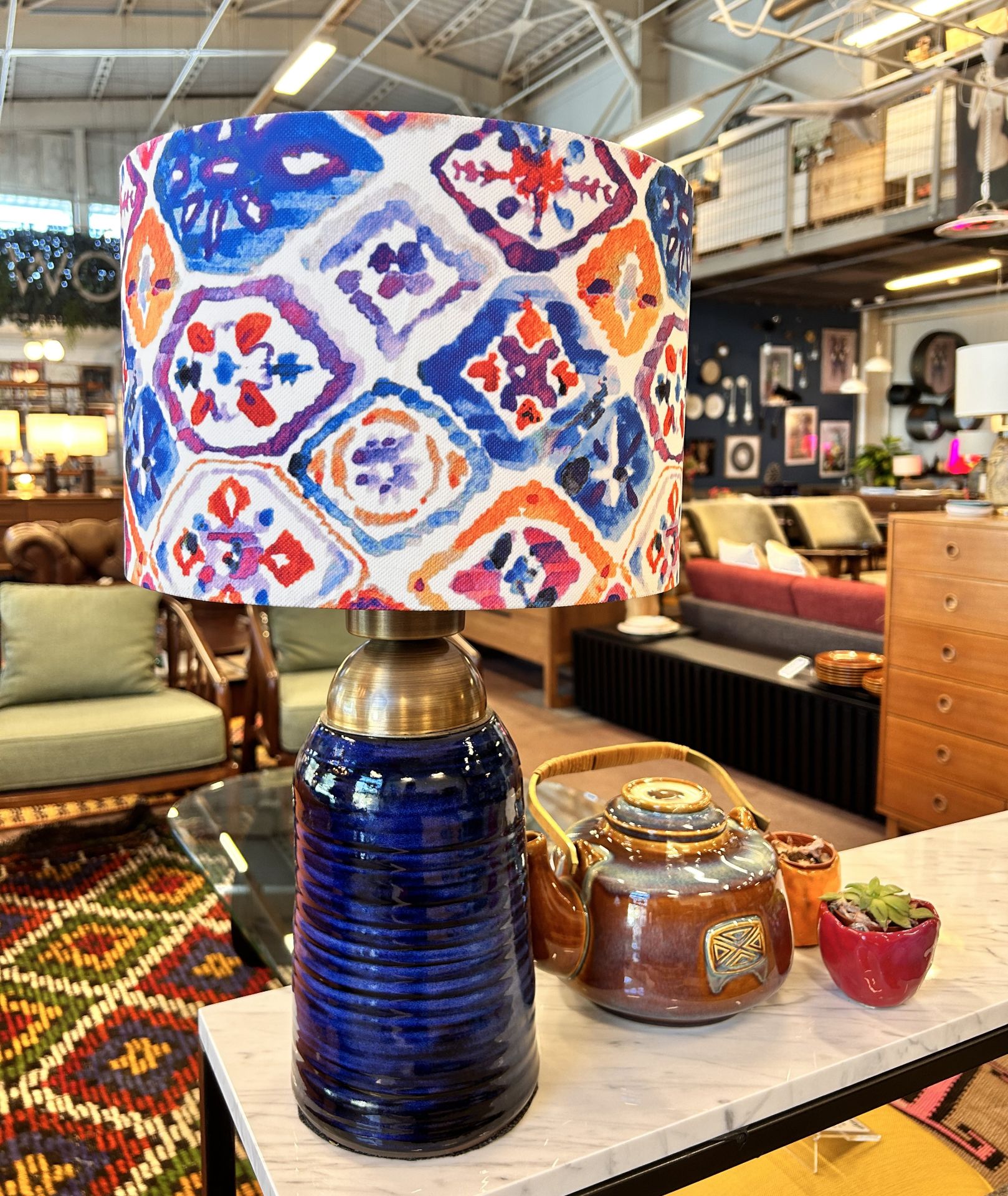 EL Yapımı Stoneware Abajur