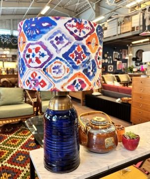 EL Yapımı Stoneware Abajur