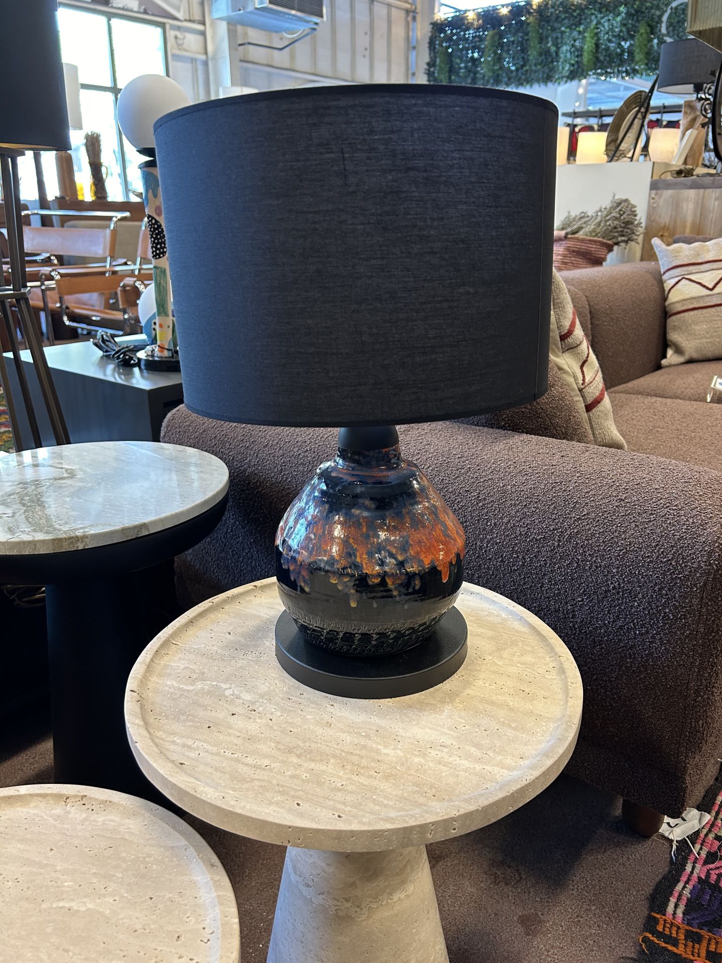 EL Yapımı Stoneware Abajur