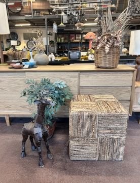 Rattan Küp Puf