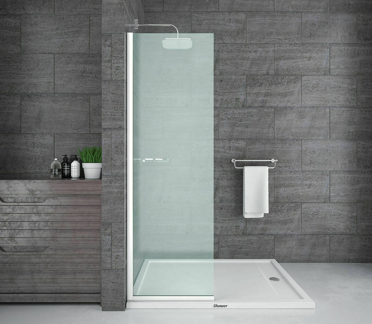 Shower Joy 130 cm 1 Sabit Tekne Üzeri Yarım Kanat Kabin
