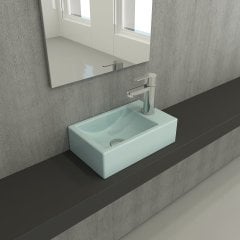 Bocchi | Milano 37 cm Lavabo Sağ Mat Buz Mavi