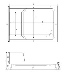 Shower 80x100 Bianna Dikdörtgen Oturmalı Monoblok Duş Teknesi