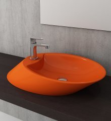 Bocchi | Vessel Tezgah Üstü Lavabo 72 cm Parlak Turuncu