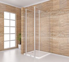 Shower Special 85x85 Ön Cephe Sabit, Yandan Girişli, Kare Kabin
