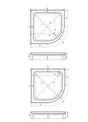 Shower 70x70 Oval Duş Teknesi (Panelli)