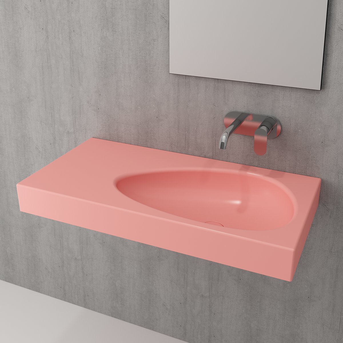 Bocchi | Etna Etajerli Lavabo 90 cm Mat Somon