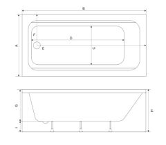 Shower Sharp 90x180 Bağımsız Küvet