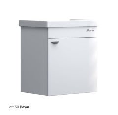 Shower Loft 50 cm Banyo Dolabı Beyaz/Melisa