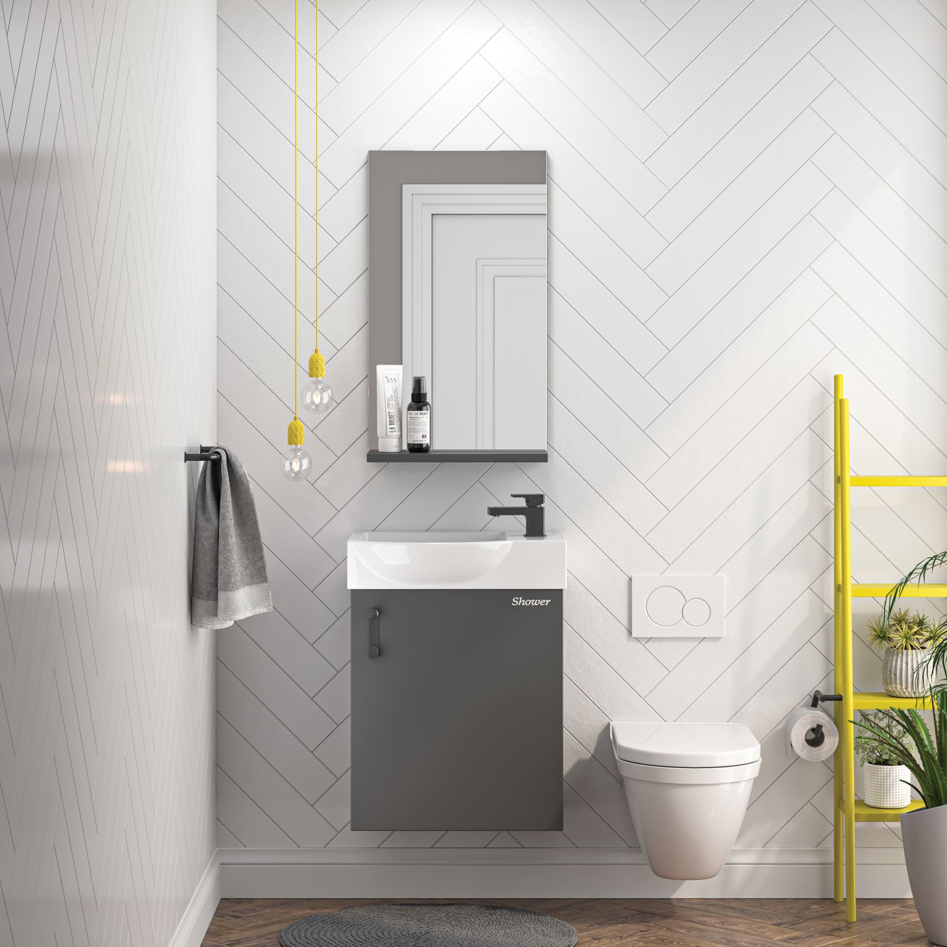 Shower Litos 45 cm Banyo Dolabı