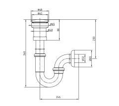 E.C.A. | MİNİMAL “U” BORULU LAVABO/ EVİYE SİFONU