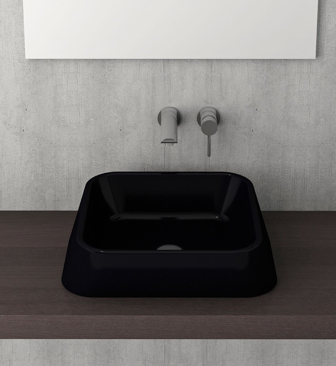Bocchi Firenze Çanak Lavabo Parlak Siyah
