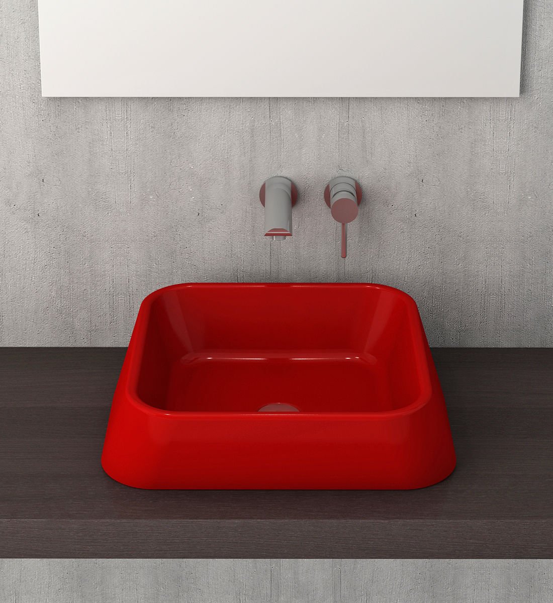 Bocchi Firenze Çanak Lavabo Parlak Kırmızı