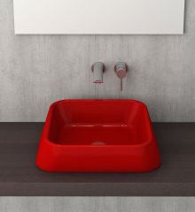 Bocchi Firenze Çanak Lavabo Parlak Kırmızı